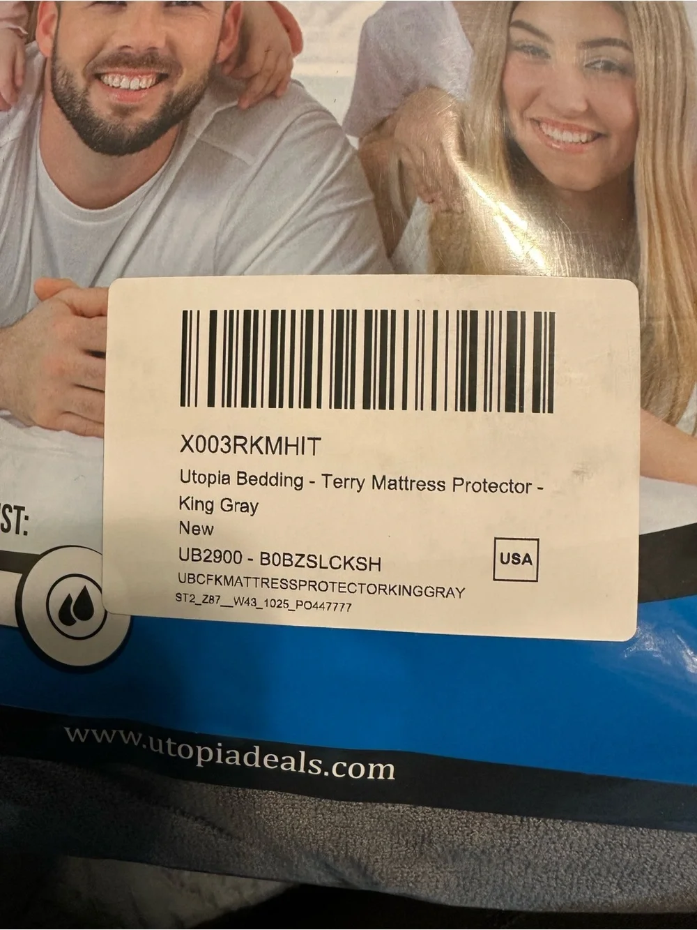 Utopia Bedding King Utopia Bedding King Waterproof Terry Mattress Protector Gray